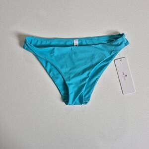 CRZ YOGA Women Turquoise Blue Bikini Swim Bottom Low Rise RY006 Size S NWT